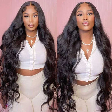 Beaudiva Body Wave Lace Closure Wig 100% Remy Human Hair Wigs 4x4 Lace Wig Pre-Plucked Baby Hair